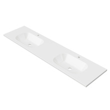 Stadium Slim Countertop with Double Integrated Basin